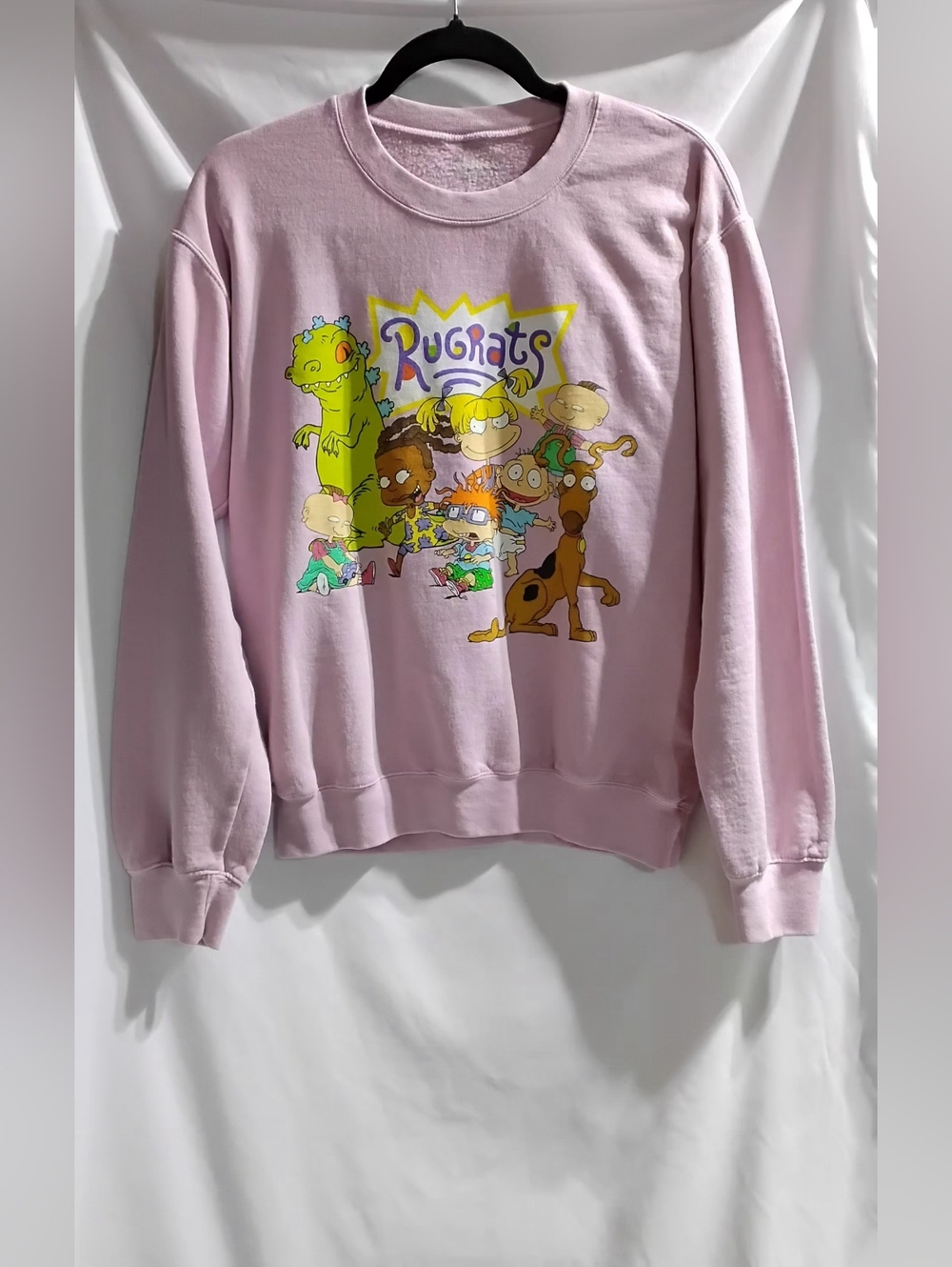 Nickelodeon Rugrats Pink Graphic Print Sweatshirt Adult Size Small